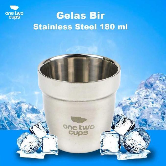 Best Seller Gelas Sloki Stainless Kecil Beer Wine  Gelas Mini Cup Sloki Bir 180 Ml Berkualitas 100% 