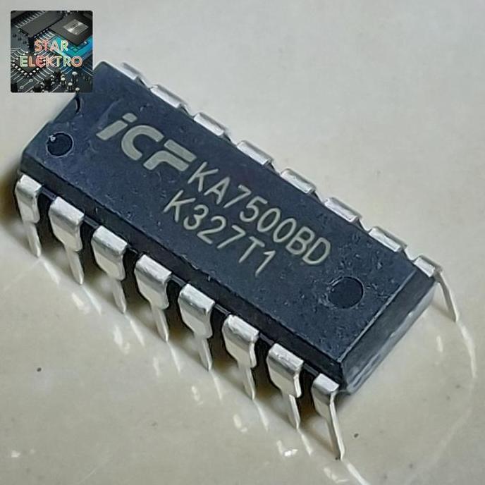 KA7500BD DIP-16 TANCAP KA 7500 7500BD KA7500 BD ICF IC VOLTAGE PWM CONTROLLER ICF-KA7500BD KOMPONEN 