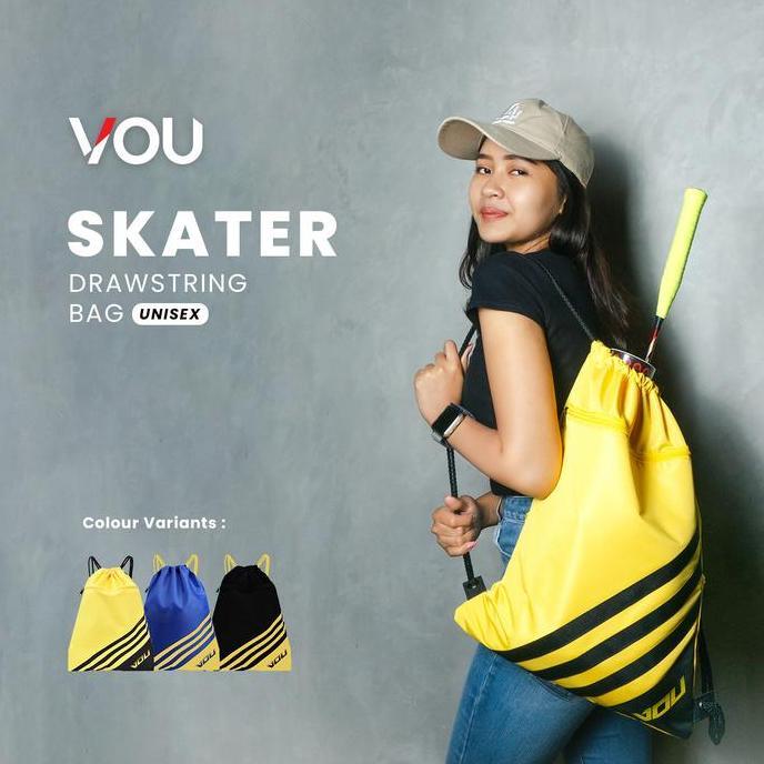 VOU Tas Ransel Serut / Tas Olahraga / SKATER Drawstring Bag - VNB121