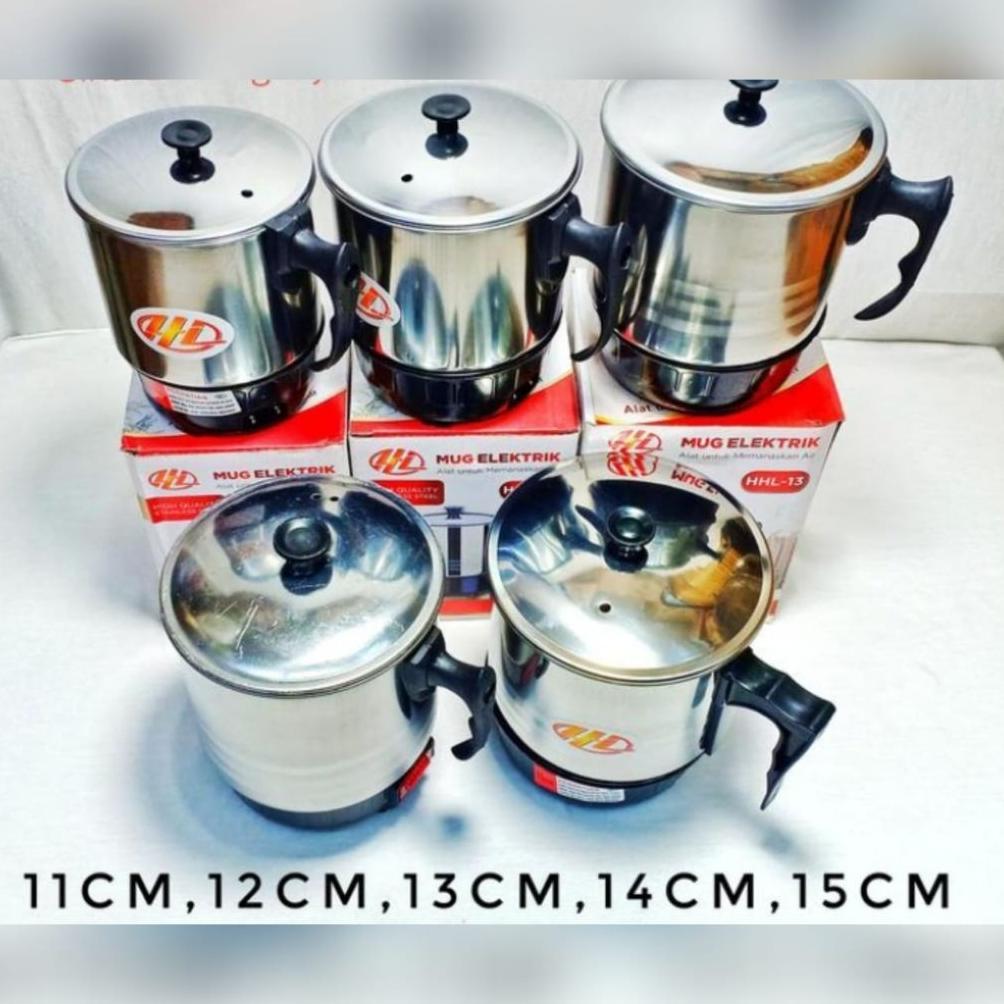 HOT DEALS MUG STAINLESS ELEKTRIK 11-15 CM TECO PEMANAS AIR LISTRIK