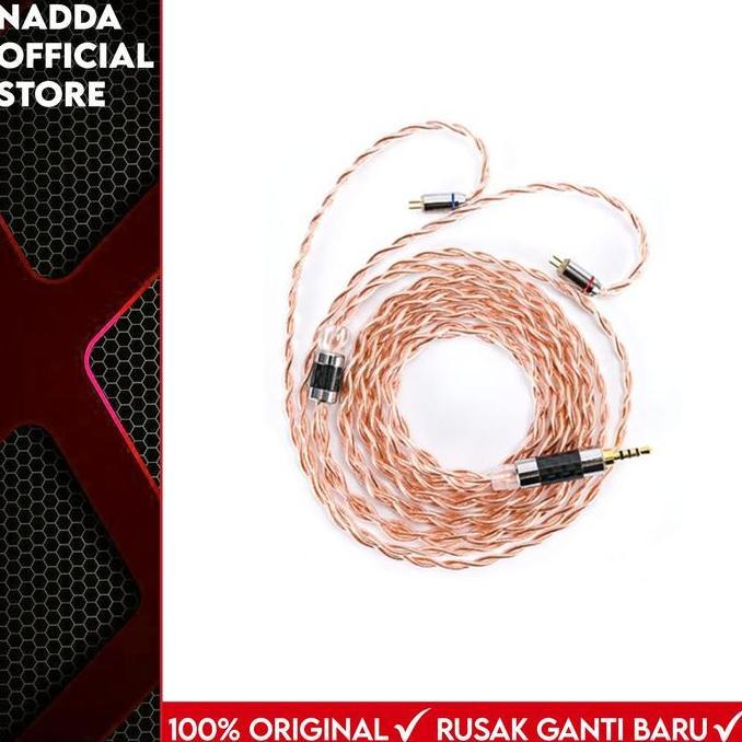 XINHS SINGLE CRYSTAL COPPER WITH MIC / NO MIC EARPHONE IEM UPGRADE CABLE KABEL MURAH