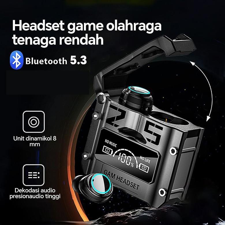 Terbaru Tws M25 Headset Bluetooth Gaming Earphone Wireless Bass Headphone Bluetooth 5.3 Full Bass He