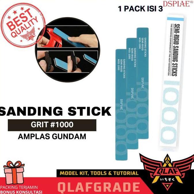 SANDING STICK 1000 ISI 3PCS MSS-1000 SEMI-RIGID SANDING STICKS DSPIAE MURAH