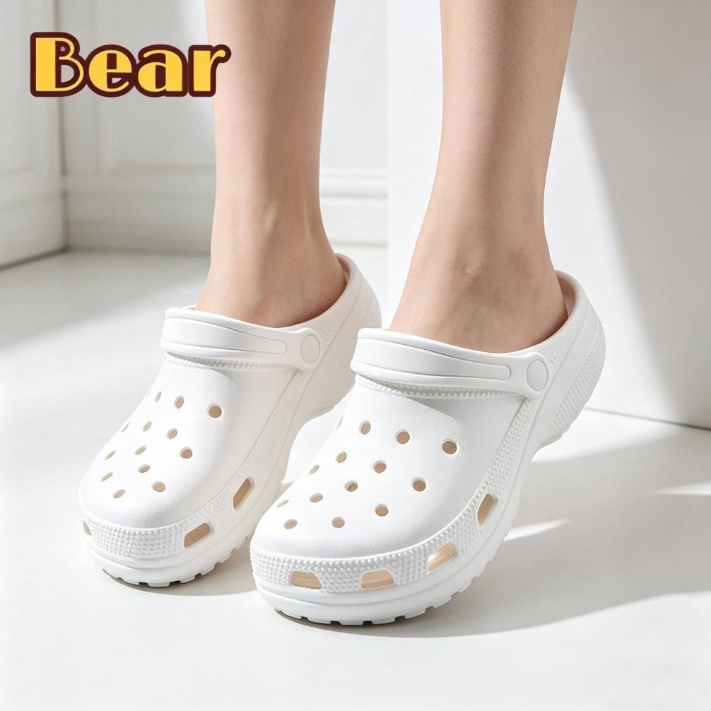 best sale bear classic crocs sandal putih - sepatu santai wanita pria untuk segala aktivitas