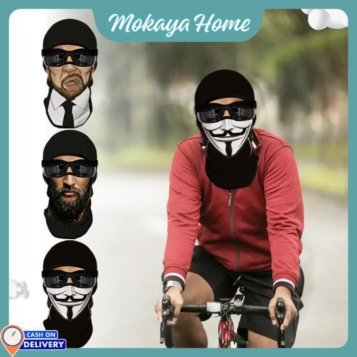 Mokaya Home - Masker Berkendara Motor Masker Ninja Full Face Masker Motor Pria Full Face Masker Ninj