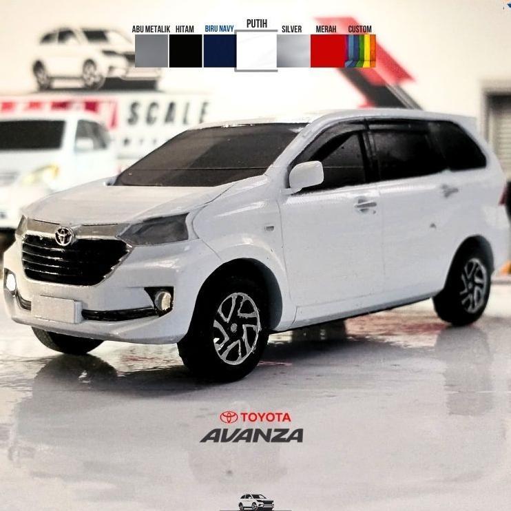 Diecast Toyota Avanza Tipe G Skala 1:43 Miniatur Avanza, Replika Avanza Bisa Custom Plat&Cat