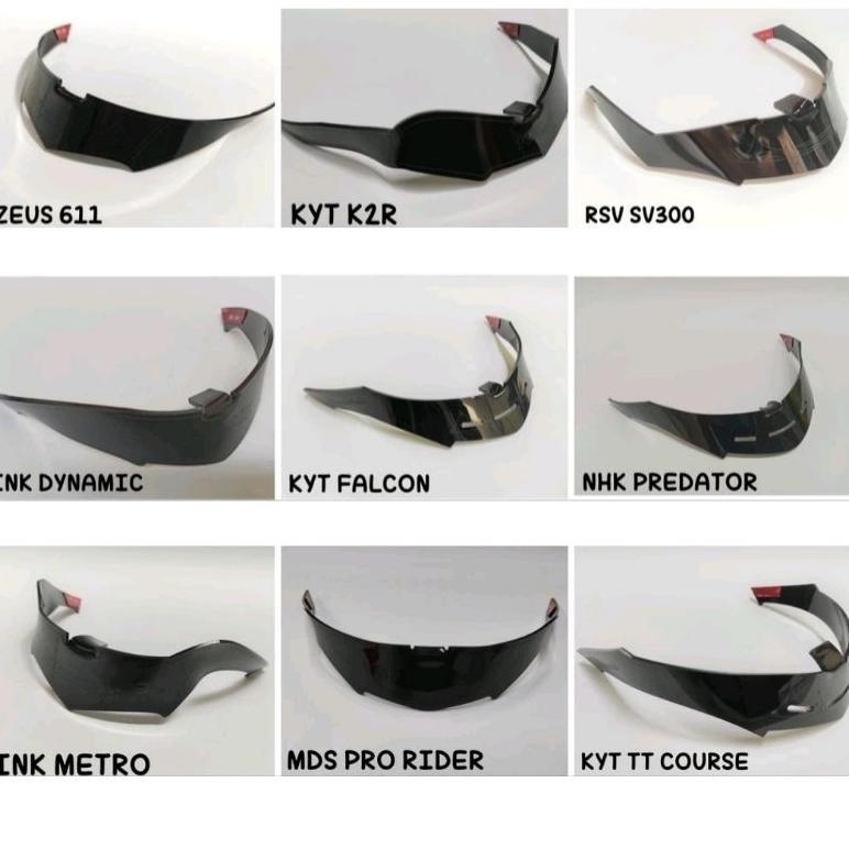 HOT PRODUCT SPOILER HELM AKRILIK  | AKSESORIS HELM NHK ZEUZ KYT RSV INK