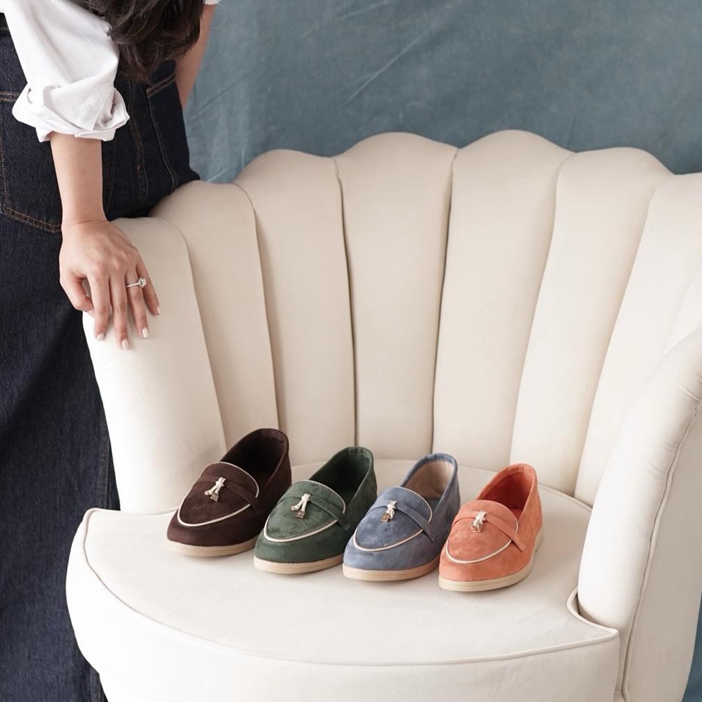BESTPROMO SAVA | CLARA LOAFERS WANITA SUEDE KOREA