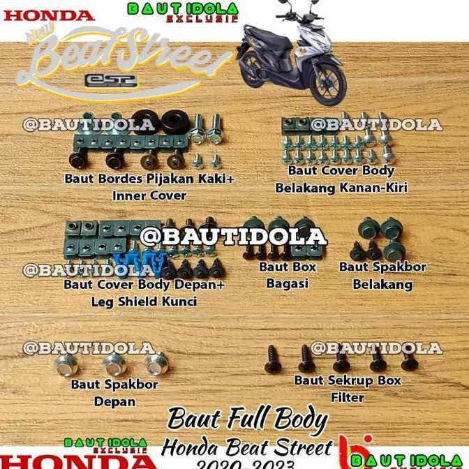 Baut Full Set Body Honda Beat Street 2020/2023 Original Baut Beat Street
