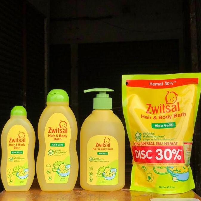 Beb - Zwitsal Hair & Body Bath Alovera | Lembut Wangi & Segar Untuk Bayi Si Buah Hati | 100Ml | 200M