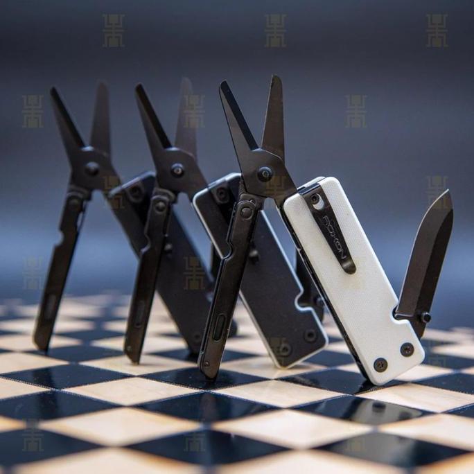 ROXON KS2E Elite & Noir D2 Blade Folding Scissors EDC Multitool