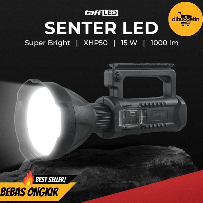 LED Senter LED Super Bright XHP50 15W with Tripod 18650 - W590
