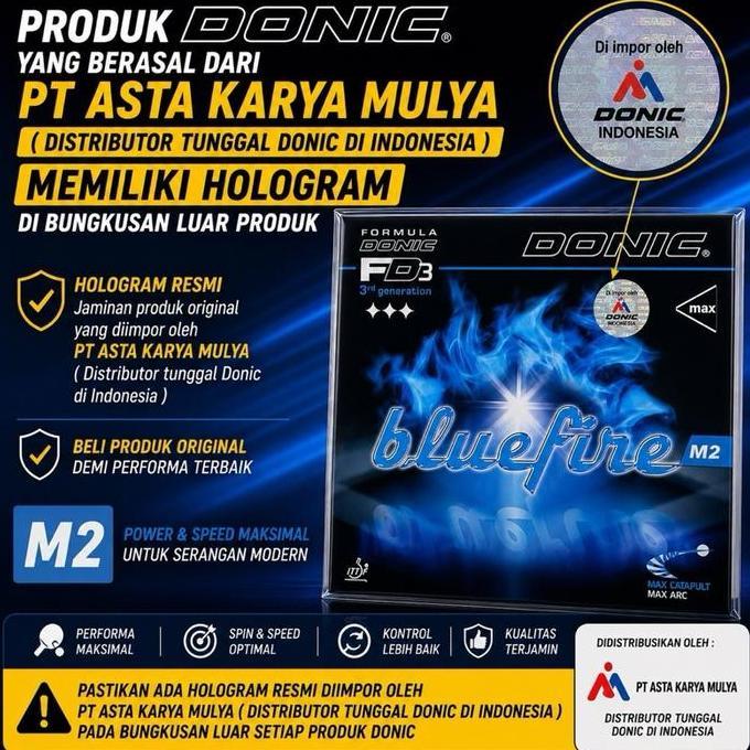 DONIC Bluefire M2 Karet Pingpong Rubber Tenis Meja
