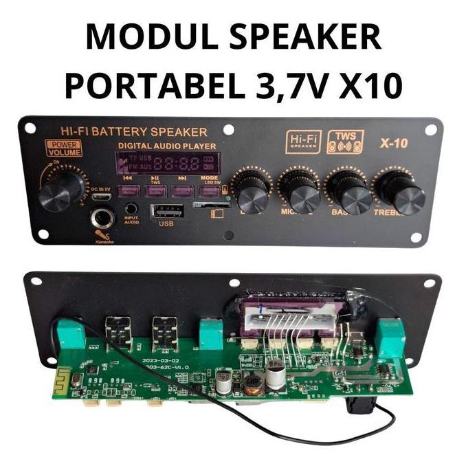 Modul Amplifier Mp3 Bluetooth 3.7V Usb Tf Fm Karaoke Untuk Speaker Portable
