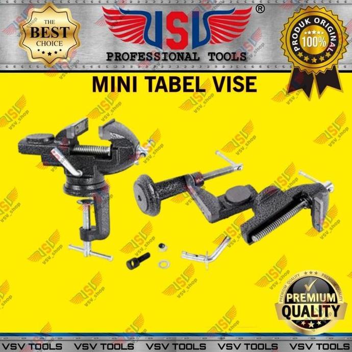 Up- Catok Meja Mini Full Besi Ragum Mini Bench Vise Vsv Ragum Kecil