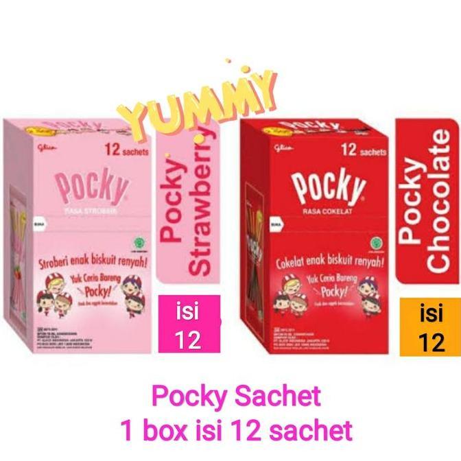 Pocky Glico sachet kemasan box | isi 12 sachet