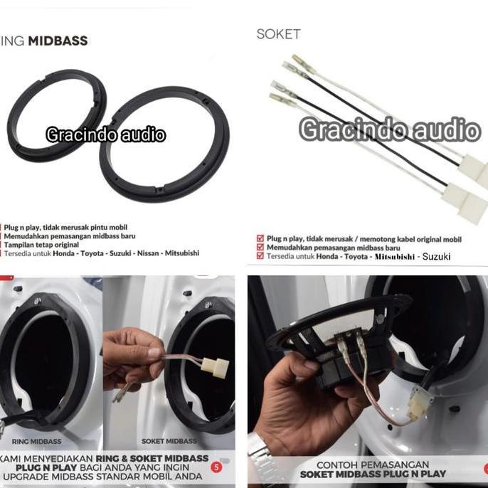 Promo Speaker Coaxial 3way Cello + Ring + Kabel Soket PNP Suzuki Ertiga Diskon