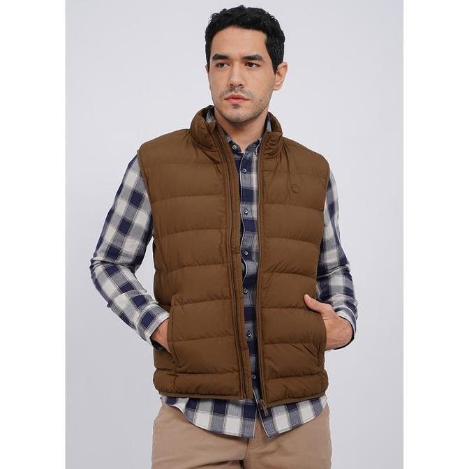 WOOD Zipped Ribstop Puffer Vest 2-VSIOTD226A075 BROWN