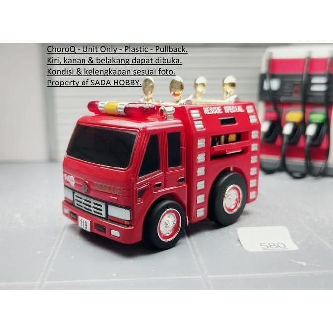 CHOROQ CHORO Q LIGHTING POWER SUPPLY TRUK PEMADAM KEBAKARAN TARGA PULLBACK UNIT ONLY MINUS SHOBBY