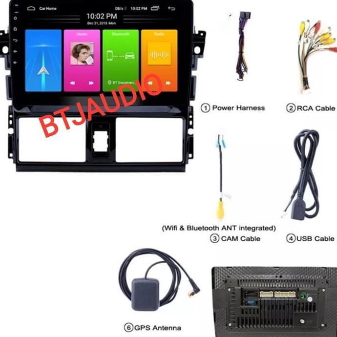 Promo HEAD UNIT TAPE TV MOBIL ANDROID MERK ORCA UNTUK TOYOTA YARIS/VIOS 2014-2017 LAYAR 10 INCH Disk