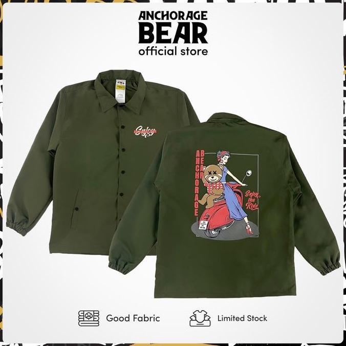 Coach Jacket Anchorage Bear Vespa Girls Windbreaker Outer