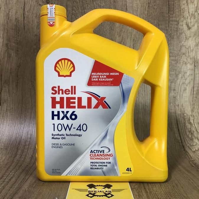 Oli Mesin Shell Helix HX6 10W-40 4 Liter - Oli Mobil Bensin