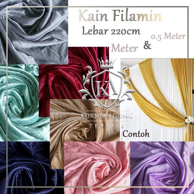 Pilihan - Kain Abutai Filamin Dekorasi Backdrop Meteran Kain Tenda Lebar 220Cm