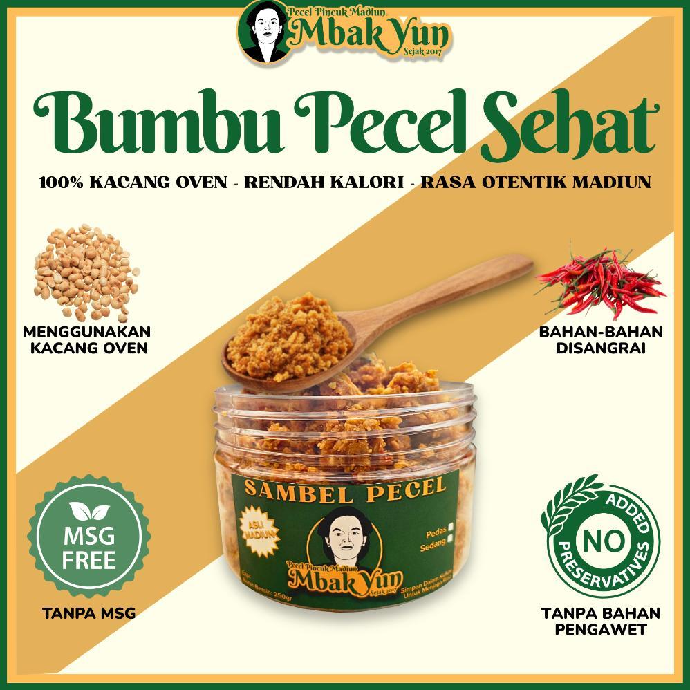 G&C Sambel Pecel Mbak Yun Asli Madiun 250gr (Beli 2 FREE Tester Kerupuk Gendar Mbak Yun) Bumbu Sambe