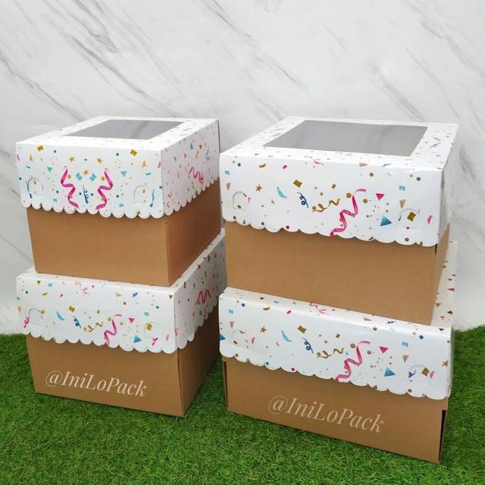 Ohnice- [5Pcs] Dus Tart Party X22X20 / Box Kue 22 Cm / Dus Tart 22 Cm