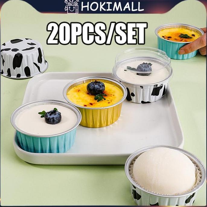 BLANCHENAM 20PCS Premium Thick Cupcake Foil / Cooking Foil for Cupcake Muffin / Alumunium Foil Tebal