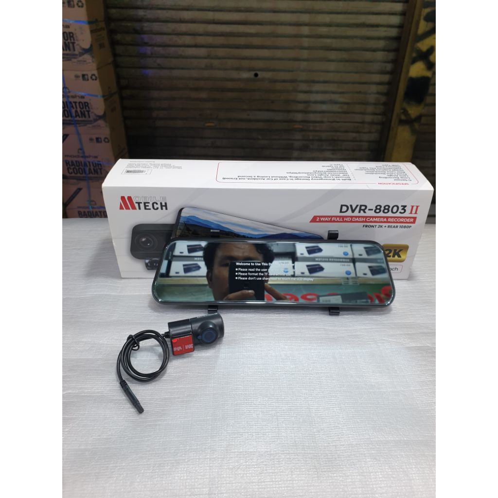 Dvr Spion Mtech DVR-8803 II Dashcam Spion mtech/mobiletech 9.66 inch 2K support Wifi aplikasi