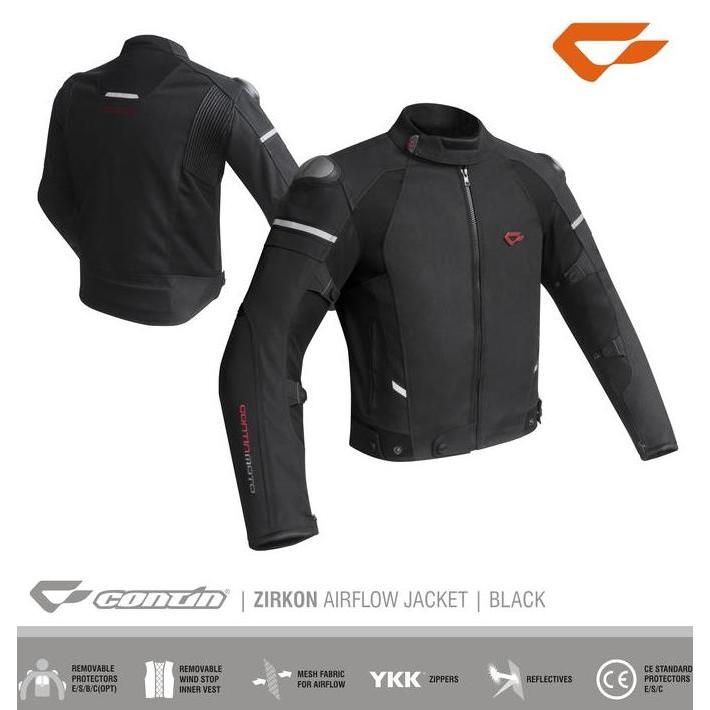 Jaket Contin Zirkon Facelift Black | Jaket Motor Contin
