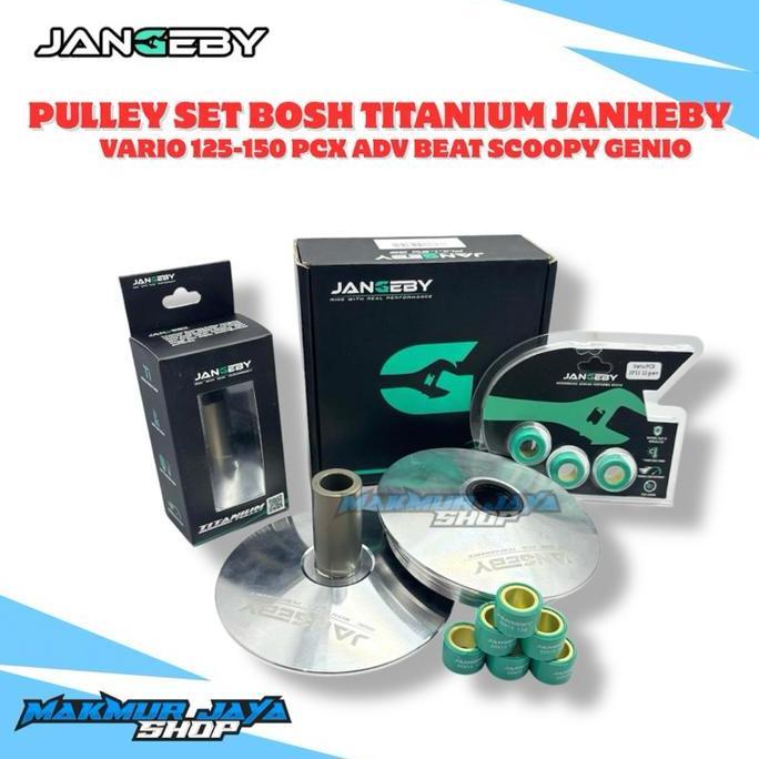 Pully Jangeby Set Roller dan Bosh Titanium Vario 125-150 Pcx Adv 150 Beat Scoopy fi ESP Genio Beat D