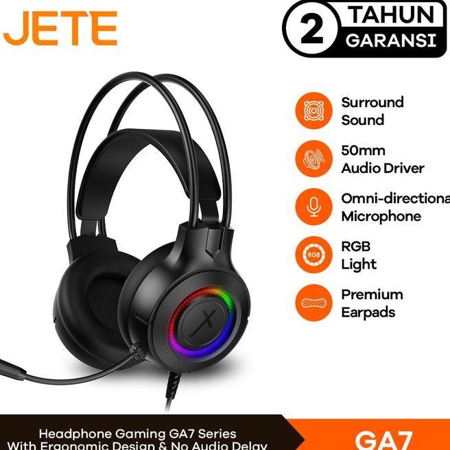 Jete Ga7 Headset Headphone Gaming Noise Cancelling Garansi 2 Tahun