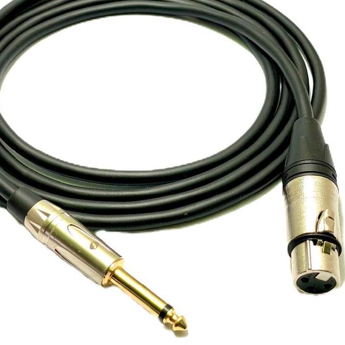 KABEL MIC JACK XLR FEMALE TO JACK AKAI MONO - KABEL AUDIO MICROPHONE XLR FEMALE TO JACK AKAI MONO / 