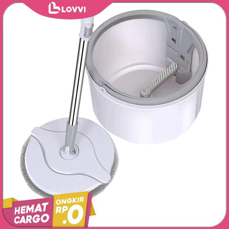 LOVVI Home Alat Pel Lantai Ultra Mop Pembersih Lantai Pel Putar Spin Mop Otomatis Pel D23/D31