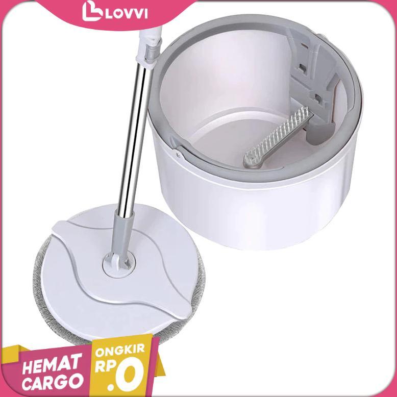 LOVVI Home Alat Pel Lantai Ultra Mop Pembersih Lantai Pel Putar Spin Mop Otomatis Pel D23/D31
