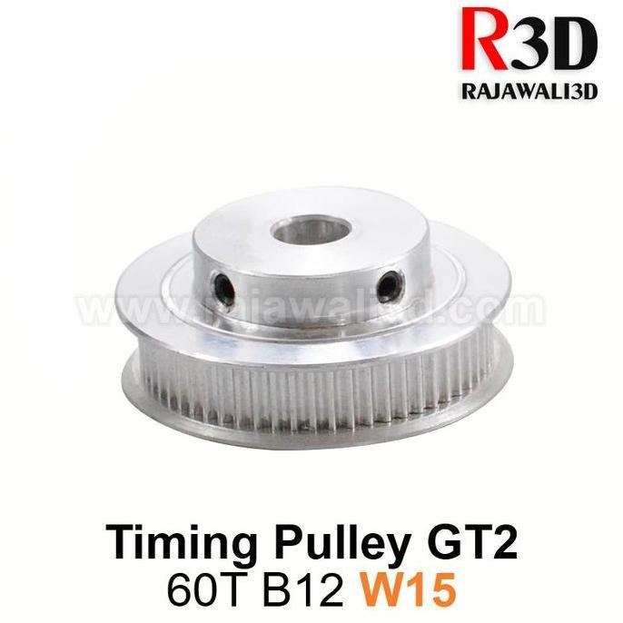 Gt2 Timing Pulley 60 Teeth Bore 12Mm Belt 15Mm