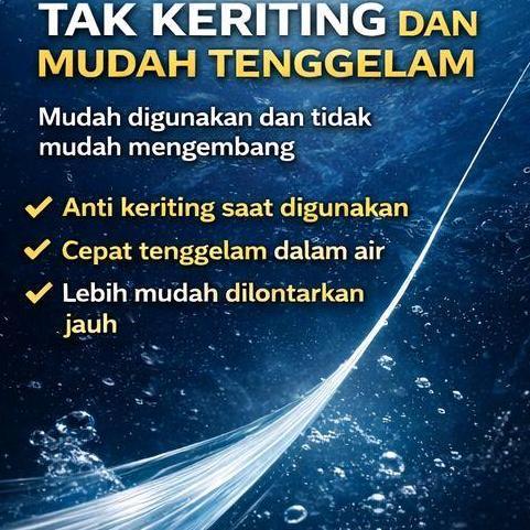 ZAWARA Senar Pancing Bening Kuat Anti Keriting 1800 Meter ZAWARA Fishingline 100% Bahan Nilon Berkua