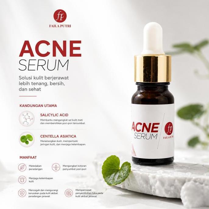 Faila Putri ACNE SERUM BPOM - Pembersih Jerawat dengan Salicylic Acid & Centella Asiatica 10ml