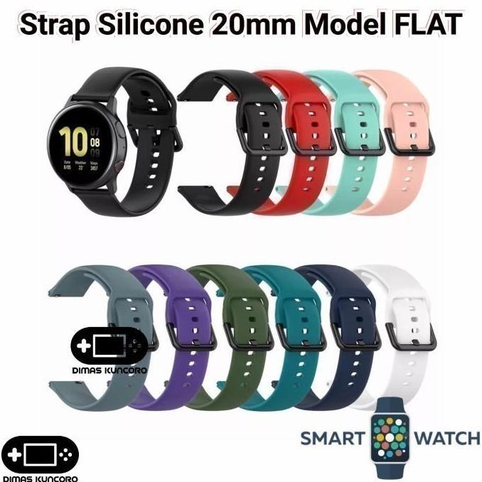 Strap Silicone 20mm FLAT Suunto 3 Fitness Silikon Tali Jam Smartwatch