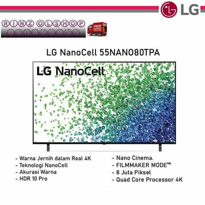 Allthebest- LED TV LG 55NANO80TPA SMART TV NANOCELL 55NANO80 2021 MAGIC REMOTE