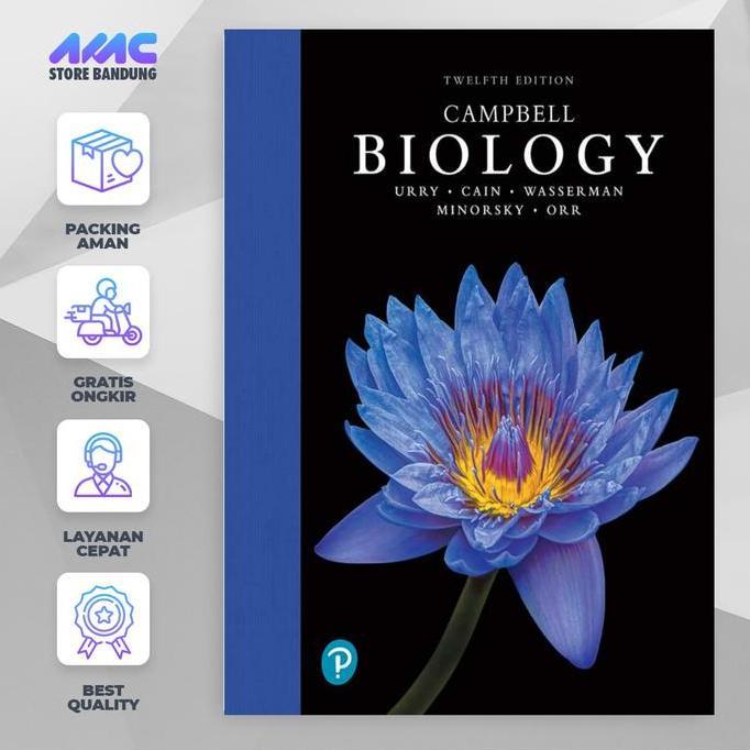 buku Campbell biology 12th edition Hardcover full color