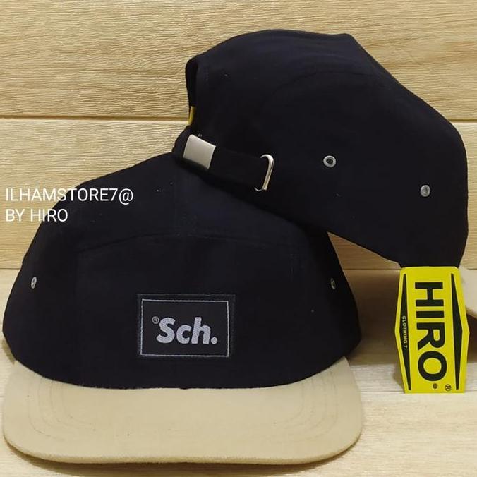 Cap- Topi Snapback Bordir Sch Lima Panel New Model/Topi Distro Pria/Topi Keren