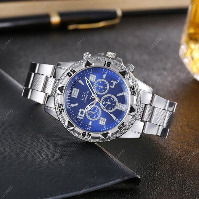 Vint- Loreo Jam Tangan Pria Meh Desain Eropa / Jam Tangan Cowok Chronograph