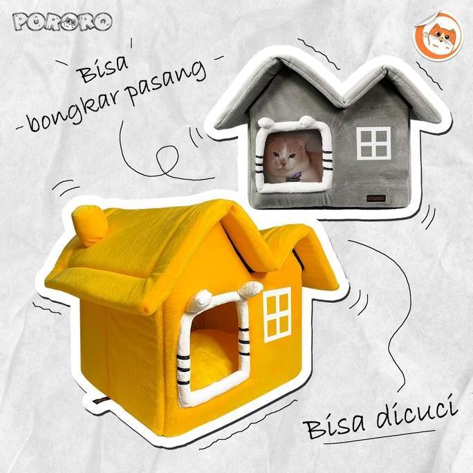 READYY PORORO Rumah Kucing Anjing - Kandang Kucing - Tempat tidur Kucing