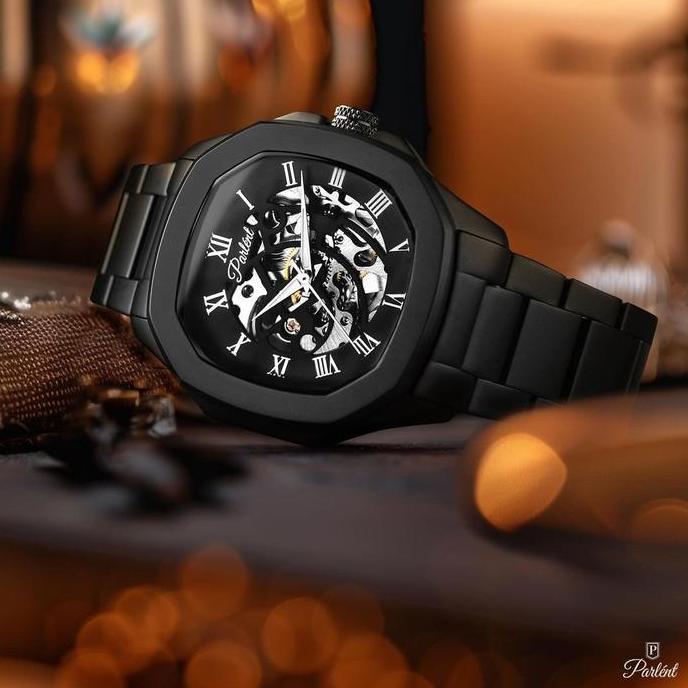 Vint- Jam Tangan Pria Parlent Gallant Vortex Steel