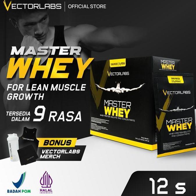 Vectorlabs Vector Labs Master Whey Protein Kemasan Box 14 Sachet Susu Whey Protein Isolate Concentra