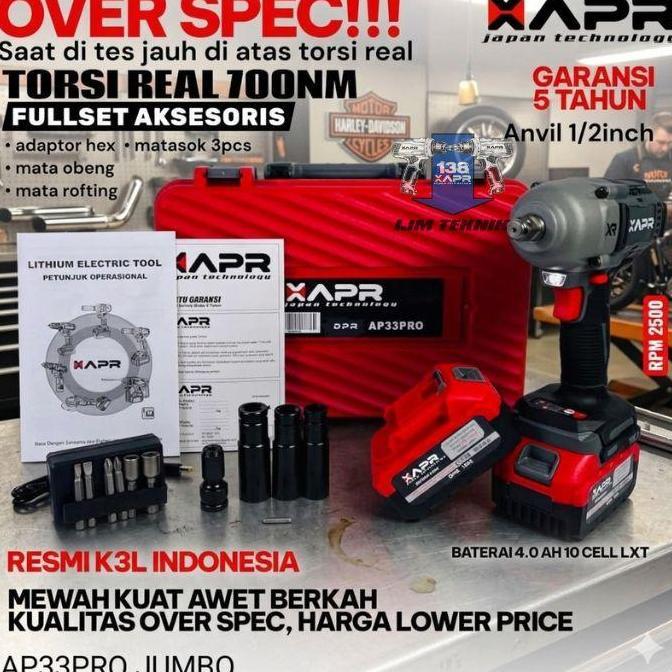 APR Raja impact wrench jumbo apr ap33 pro 1800nm impek kuat mobil motor mesin truck xapr
