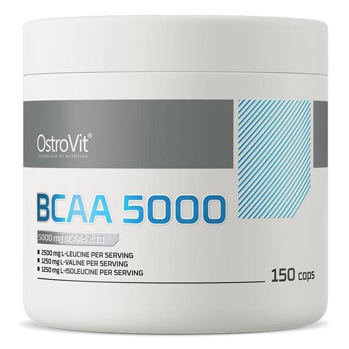 OstroVit BCAA 5000mg 150 Kapsul Suplemen Fitnes Gym Vitamin Obat Leucine Isoleucine Valine Nutrisi O